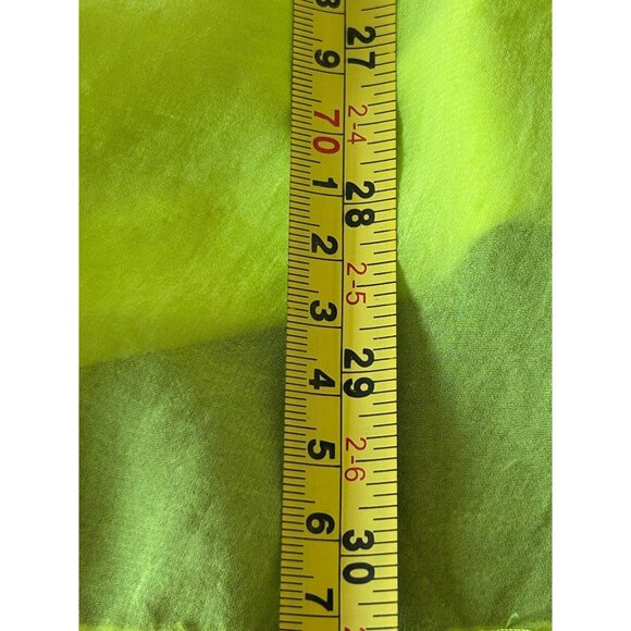 Sleeveless Neon Green  Sheer Button-Down Blouse With Front Pockets size 3X - Picture 8 of 10